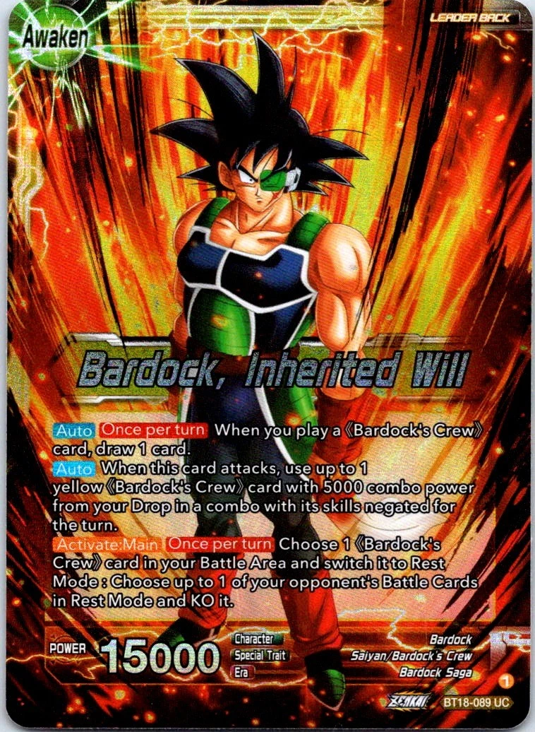 Bardock's Crew / Bardock, Inherited Will BT18-089 Dawn of the Z