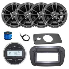 JBL Marine Radio, Spa Bezel, Adapter, 4x 6.5" 225W Chrome Speakers w/ANT,Wire