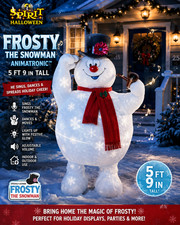 5 Ft 9 In Frosty The Snowman Animatronic Free Shipping!!