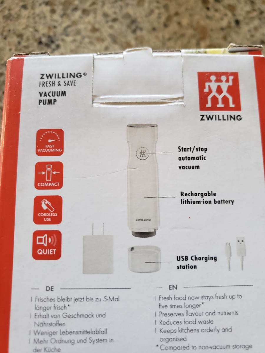 NEW OPEN BOX Zwilling Vacuum Pump Fresh & Save Food Sealer w/ USB