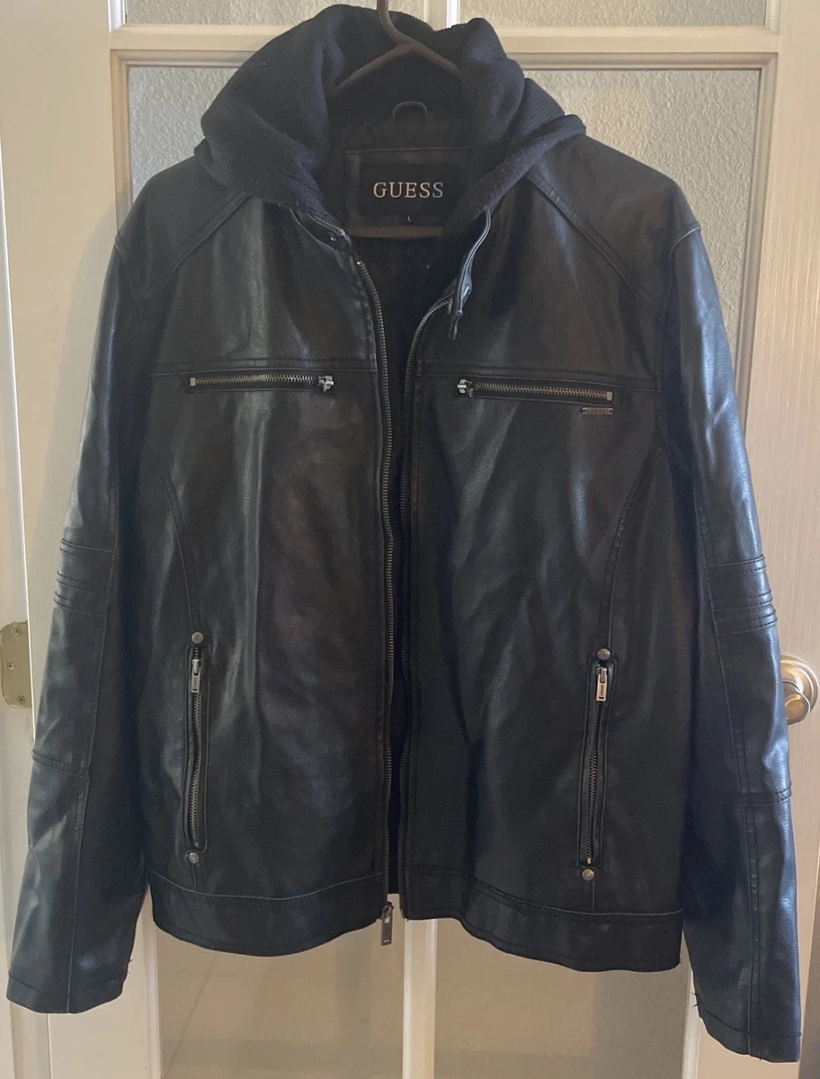 Veste Homme GUESS Style Moto - Couleur Noire - Taille XL - Polyester - Neuf Sans étiquettes