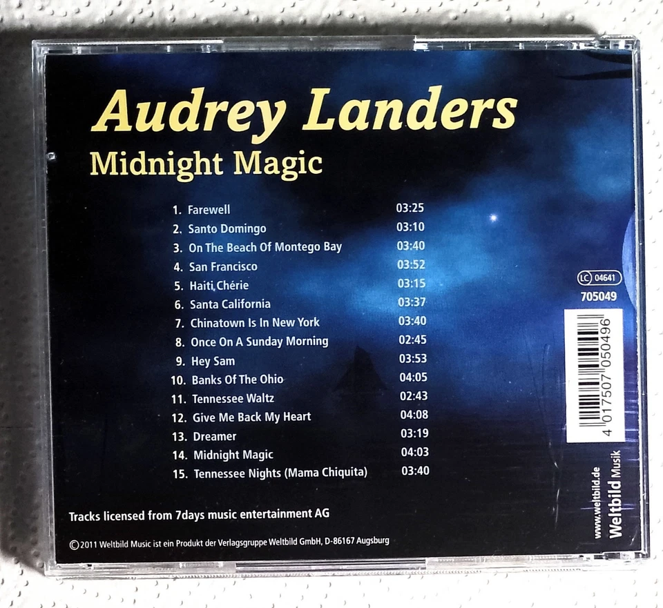 💡 CD - Audrey Landers / Midnight Magic - Best Of ( P. 2011 / USA Popsängerin ) - Bild 2 von 4