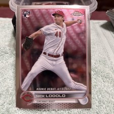 2022 Topps Chrome USC65 Nick Lodolo Rookie Baseball Card . rookie card picture