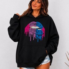 Bisexual Flag Lips Bisexuality LGBT Bi Pride, LGBTQ+ Allyship, Activist Hoodie