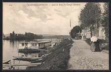 CPA Maisons-Laffitte, Quai de Seine, le Garage Blondeau