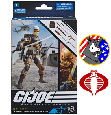 Snake Eyes Desert Commando - GI JOE Classified Series - 6inch Hasbro Figur