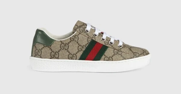 Baskets pour enfants GUCCI MONOGRAM Tennis 1977 ACE GG SUPREME chaussures taille 33 neuves avec étiquettes