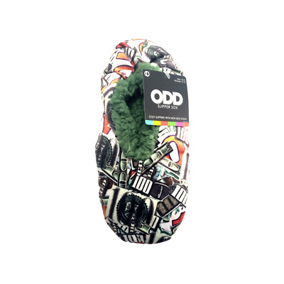Odd Sox $100 Bill Unisex Slipper Sox Green / Multicolor Size Men 8-12 (W 9-13)