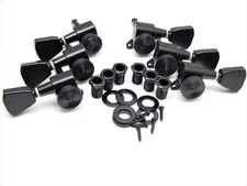 3x3 LOCKING Guitar Tuners 18:1 Ratio - Black Keystone Button