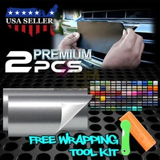 PET Super Gloss Metallic Vinyl Wrap For Chevy Bowtie Emblem Overlay Sheet Decal