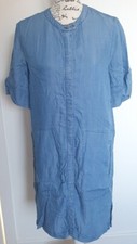 Warehouse blue denim look shirt dress size 10 soft feel fabric