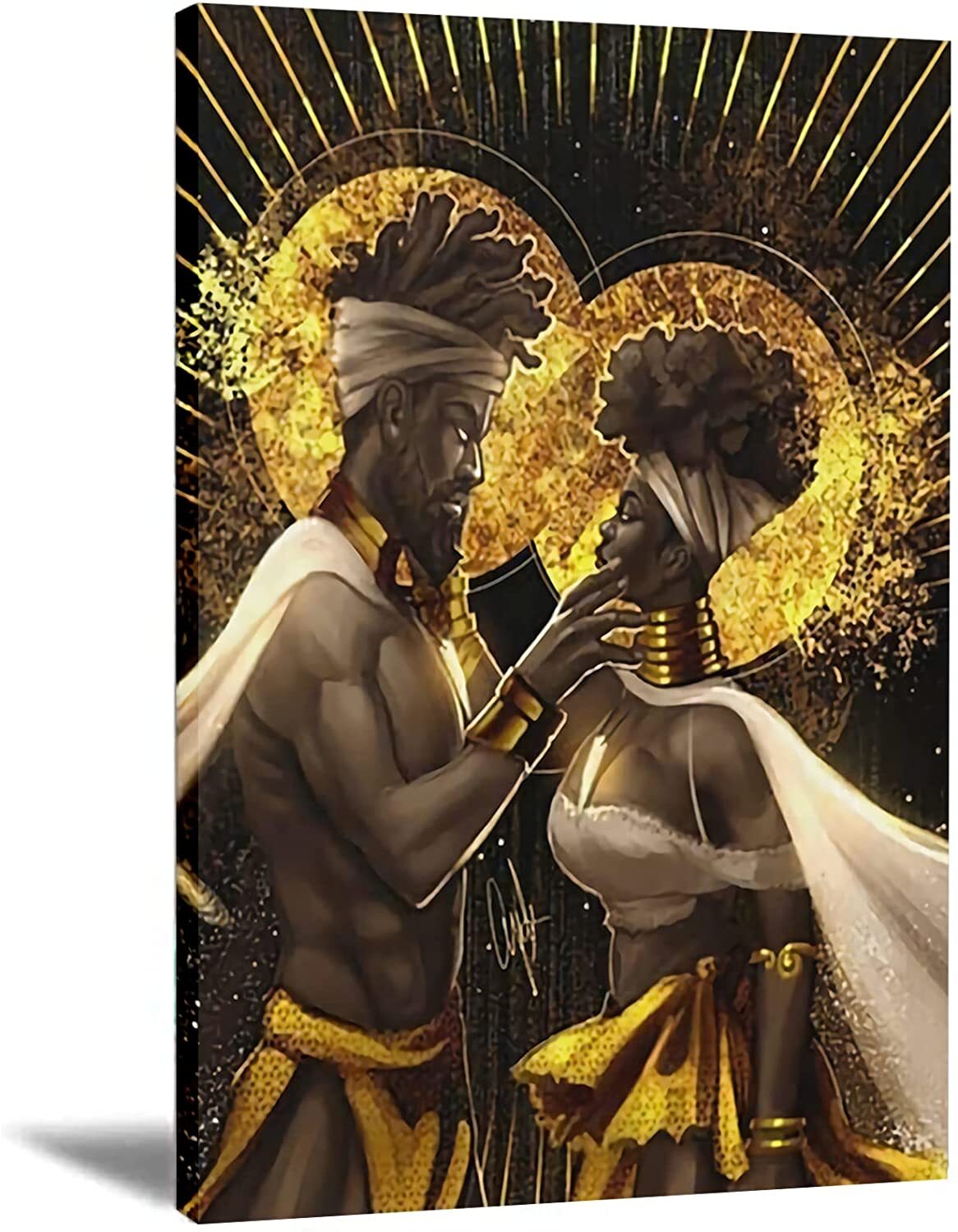 African American Wall Art Poster Black Queen King Lover African