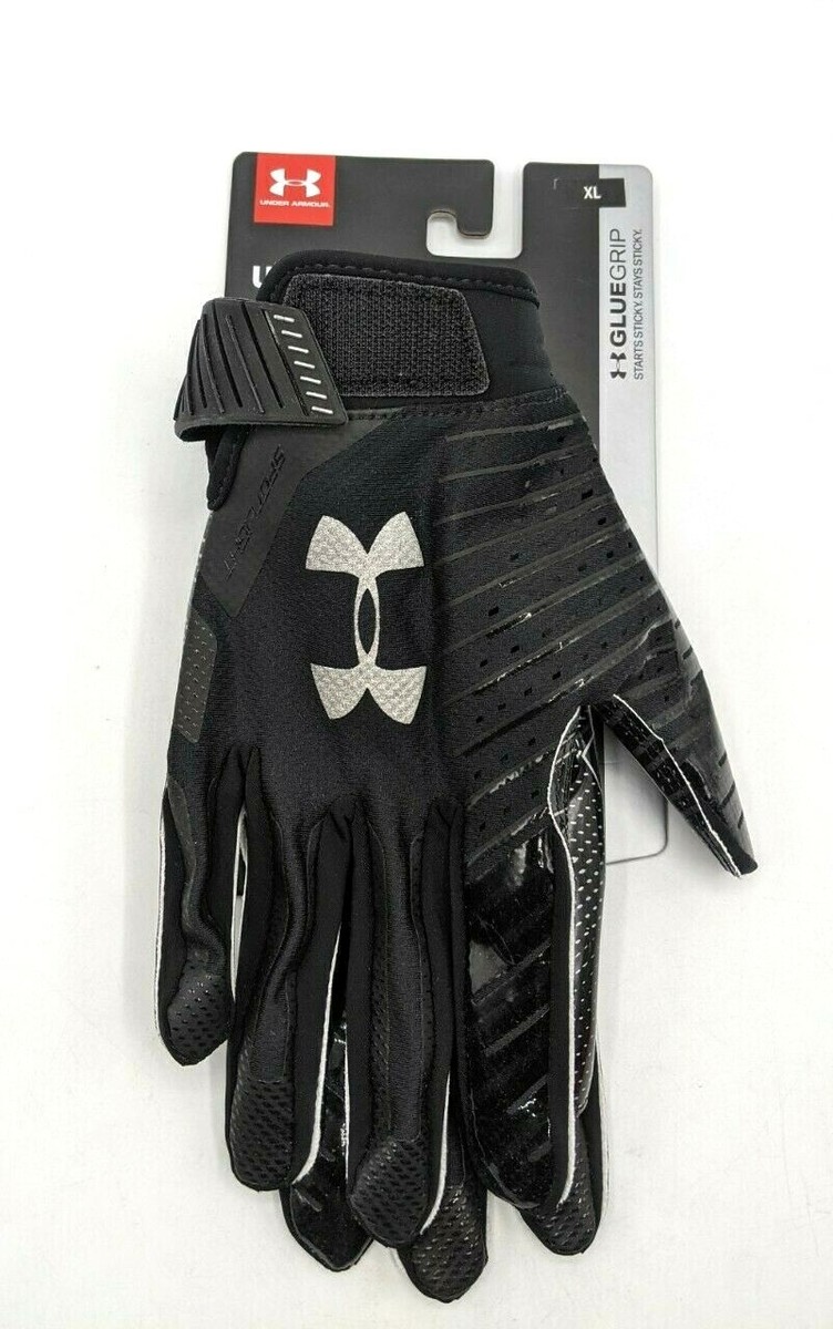 Under Armour Men's UA Spotlight Football Receiver Gloves Glue Grip