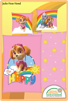 Bettwäsche Paw Patrol Kinderbettwäsche Hunde Skye Everest Rosa Gr: 135x200cm NEU
