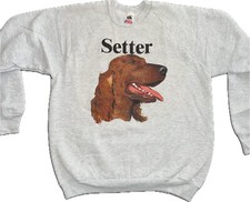 Vintage NOS Setter Large Raglan Sleeve Ash Sweatshirt. Made In USA. Teletrend.