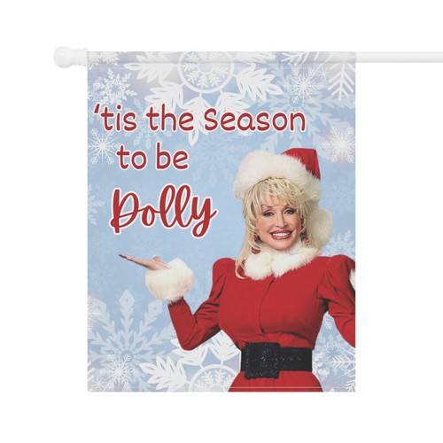 Dolly Christmas House Flag, Tis the Season, Outdoor Decor, Music, House Banner - Picture 4 of 6