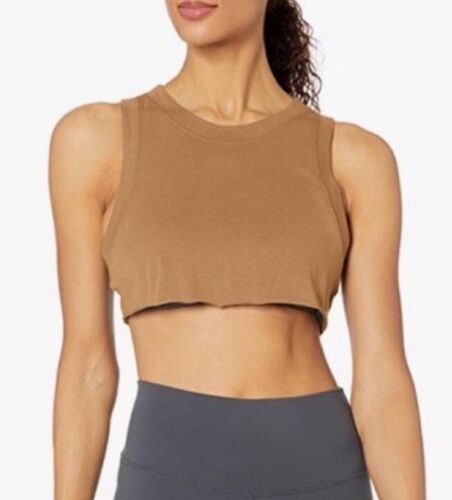 Alo Inspire Crop Tank in Caramel Size Large - Picture 1 of 7