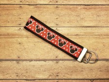 Minnie Mouse Wrist Keyfob / Wristlet Keychain