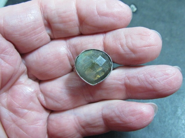 labradorite ring sterling silver - image 1