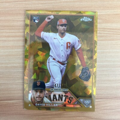 #ad #ad 2023 Topps Chrome Sapphire Yellow 50 David Villar Rookie RC San Francisco Giant $4.99
