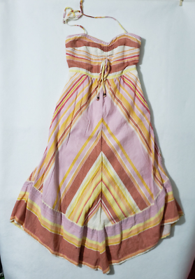 Anthropologie Savannah Halter Striped Dress Womens 0 Ruched Orange Boho-Style | eBay Anthropologie Savannah Halter Striped Dress Womens 0 Ruched Orange Boho-Style | eBay