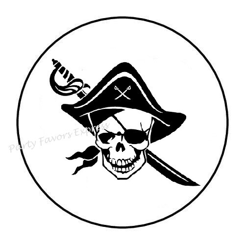 2cm? 32xAufkleber Sticker Siegel Brief Post Piraten Rund R4404 - Bild 1 von 7
