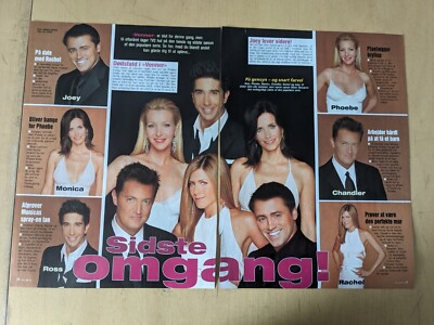 FRIENDS Jennifer Aniston MATTHEW PERRY Cox LeBlanc Danish Clippings Article U921