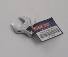 WESTWARD 17mm Crowfoot Wrench - 3/8" Drive - Open End - Chrome Finish 
