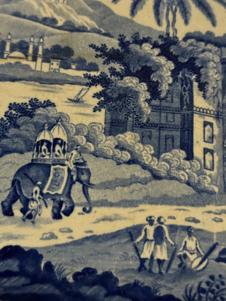 Plato Herculano Vista en el Fuerte Madura India Serie c1810. "15"" X 11 1/2""" Foto 3 de 4