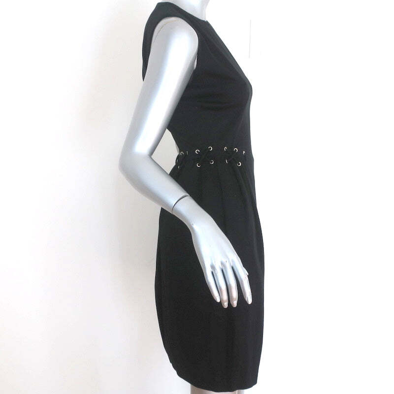 Abito in maglia nera cotone Yves Saint Laurent S S 2009 taglia 38