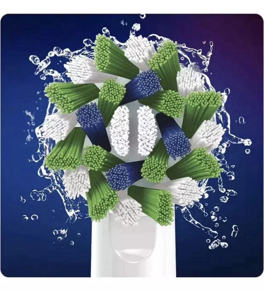 Oral-B Pro Cross Action 10 Replacement Heads, White - Free Shipping - Immagine 4 di 4