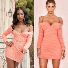 House of CB Felicity Mini Peach Pink Dress Size L