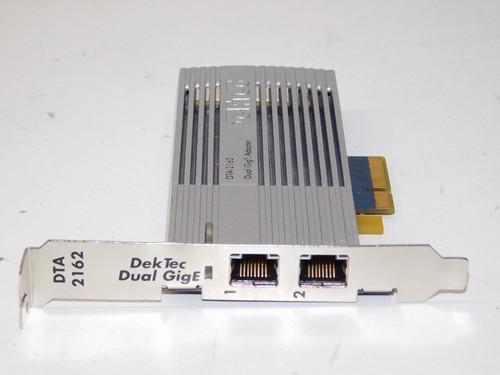Dektec DTA-2162 TSoIP Advanced Network Card with Dual GigE Ports PCI-E x4 SFF - Picture 4 of 4