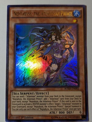 YU-GI-OH! Karte – Neptabyss, The Atlantean Prince (BOSH-EN092) Ultra Rare – Unlimited Edition