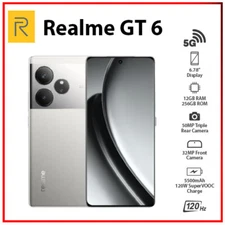 (New) Realme GT 6 5G 12GB+256GB SILVER Dual SIM Global Ver. Android Cell Phone