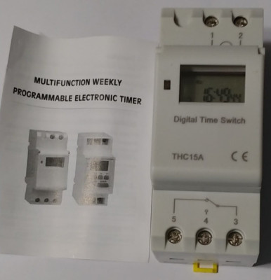 7 Day Digital Timer Switch Heavy Duty THC 15A Programmable Relay 24V DC/AC New