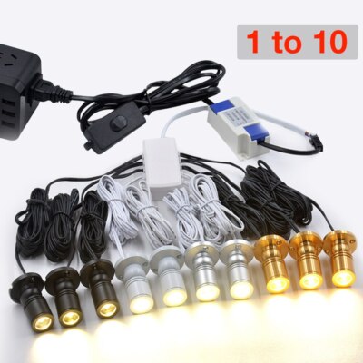 1W mini surface mounted spotlight LED jewelry showcase cabinet display light