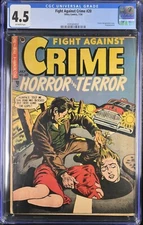 FIGHT AGAINST CRIME 20 CGC 4.5 - Classic PCH Pre Code Horror Cover! Grail book