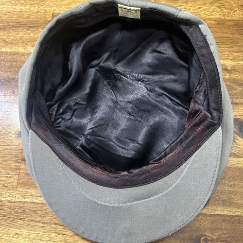 Vintage Bianchi Cappelli Newsboy Hat Gray Newspaper Cap Snap Front XL 7 1/2 - Picture 5 of 10