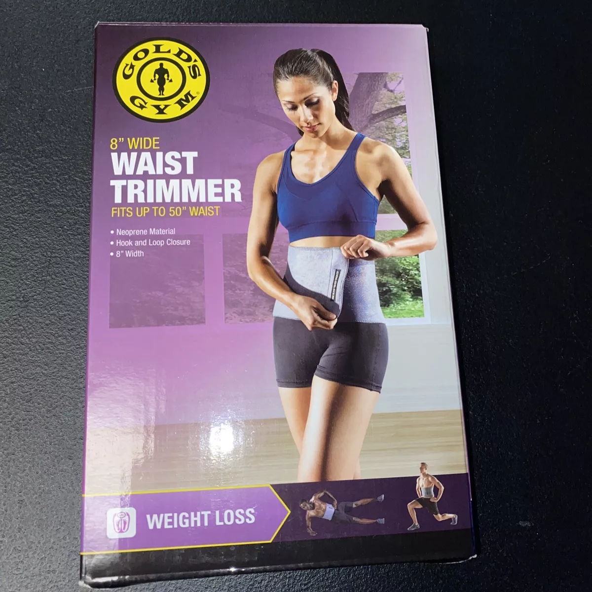 Gold's Gym Waist Trimmer Belt - Adjustable Size fits up to 50 inch Waist  Trims.