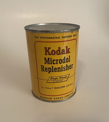 KODAK MICRODOL REPLENISHER, VINTAGE CAN SOLD FOR DISPLAY | eBay