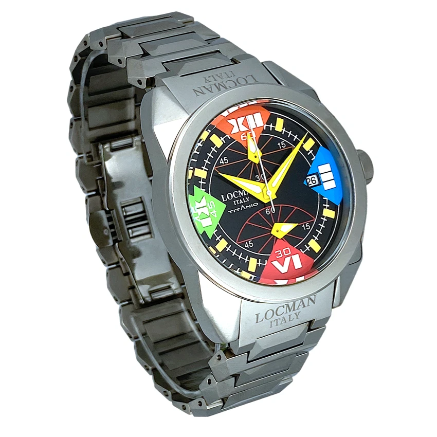 Reloj LOCMAN Cavallo Pazzo Titanio Cronógrafo Cuarzo REF. 161, 40mm x 47mm Foto 3 de 4