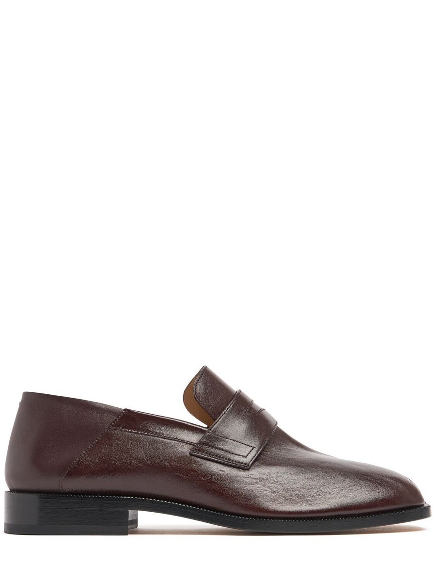 MAISON MARGIELA Tabi $1220 Vineyard Wine Red Leather Loafers