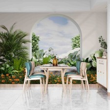 3D Rock Tropical Forest Product Self-adhesive Removeable Wallpaper Wall Mural