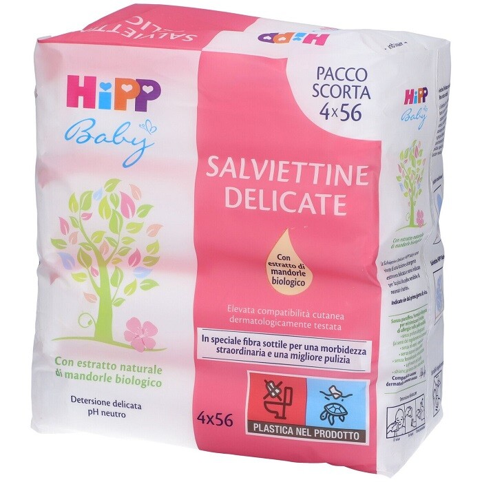 Hipp – Salviettine Delicate Con Profumo 4×56 Pezzi