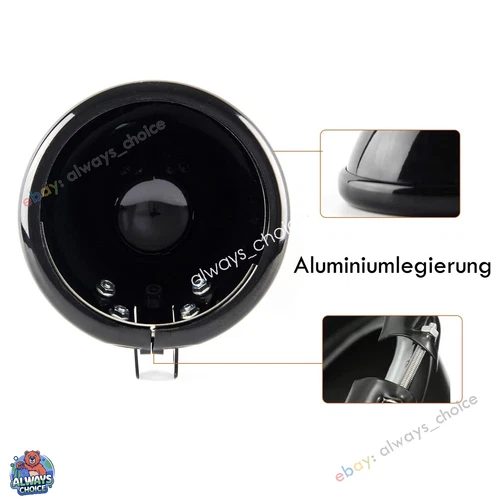 5,75'' Motorrad LED Scheinwerfer Hi/Lo Projektor Glänzend Gehäuse für Harley - Bild 8 von 10