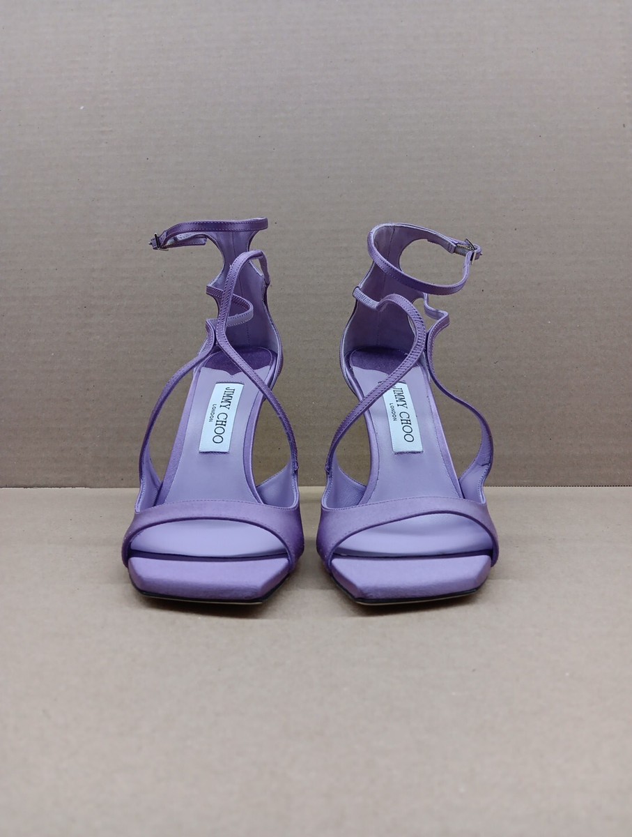 Jimmy Choo Azia 95 Satin Women's Heels- Wisteria- Size 40(US 9.5