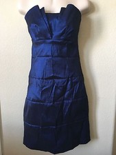 Windsor Royal Blue Strapless Crumb Catcher Bodice Panel Women's Dress Size M