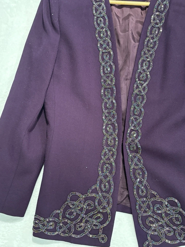 Женский блейзер John Meyer Of Norwich с вышивкой 100% шерсть, размер 10 270GW5B837 - Изображение 2 из 4