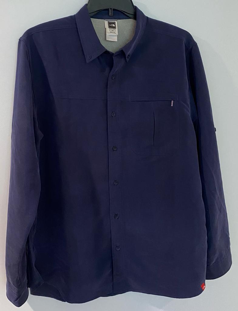 The North Face First Trail UPF Shirt Men's L Blue Long Sleeve